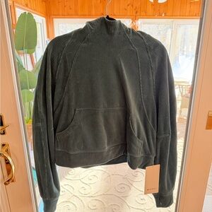 Lululemon Scuba Oversized Hoodie Teal Velvet Corduroy